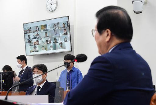 박병석 국회의장이 21일(월) 취임 1주년 기념 기자간담회에서 발언하고 있다.(사진=뉴시스)