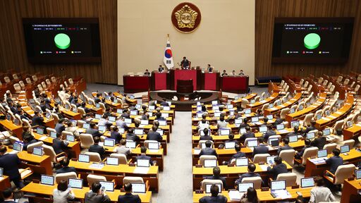 29일(월) 제416회국회(임시회) 제1차 본회의에서 「방송문화진흥회법 일부개정법률안」이 가결된 모습.(사진=뉴시스)